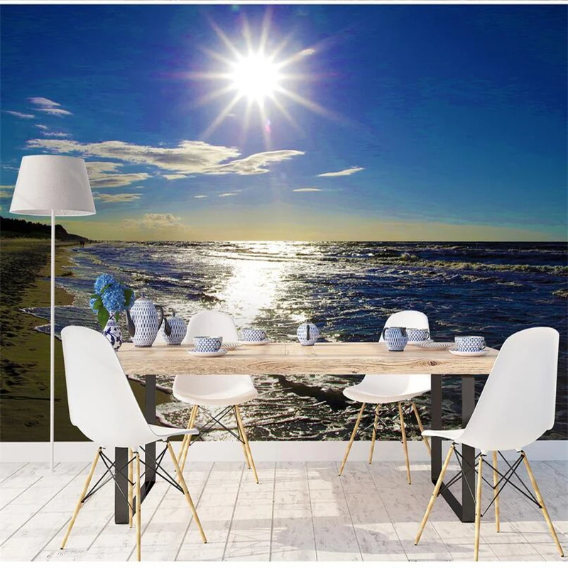 wellyu  papier peint  wallpaper for walls 3 d Custom wallpaper   Greek Aegean sunrise wall papers home decor  3d wall murals