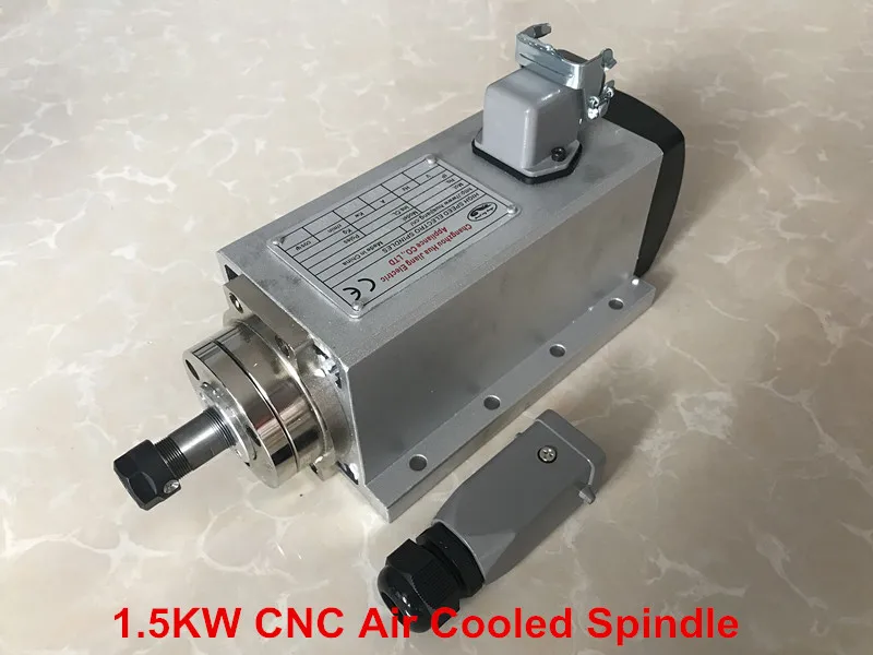 

CNC Router Spindle 1.5KW Spindle Motor 220V/110V ER11 Air Cooled Machine Tool Spindle Square Machine Part For Milling