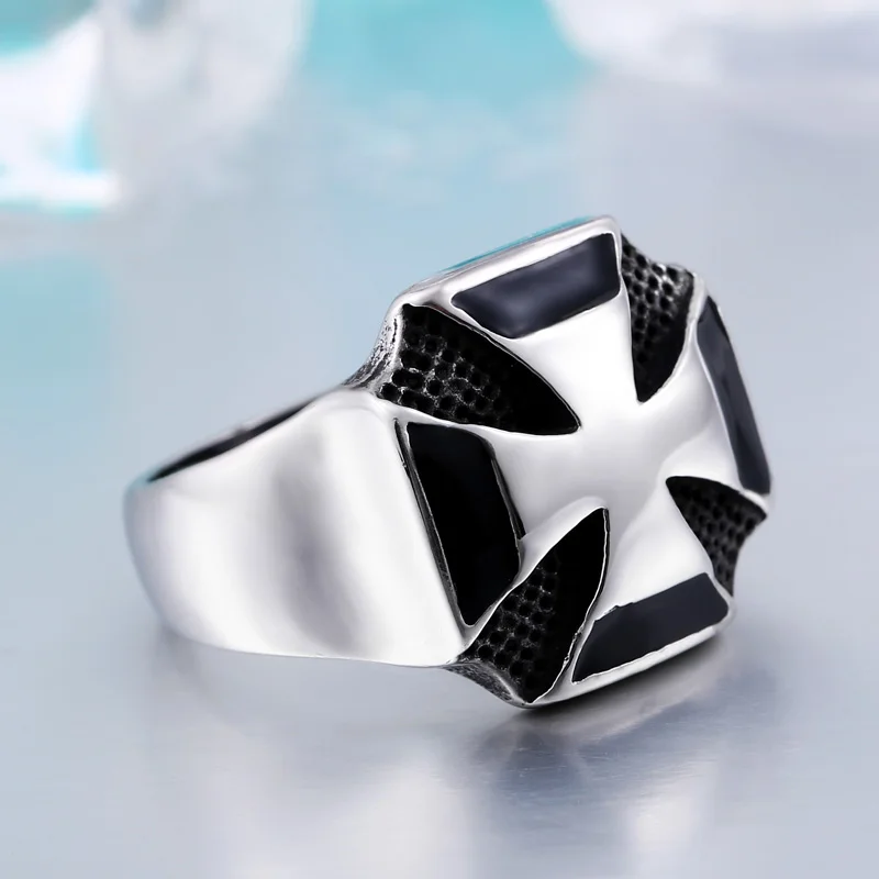 Punk Cruz Único Varón de Moda Estupendo de La Calidad del Hombre Fresco de Alta Pulido Anillo de La Personalidad Para El Muchacho BR8-188