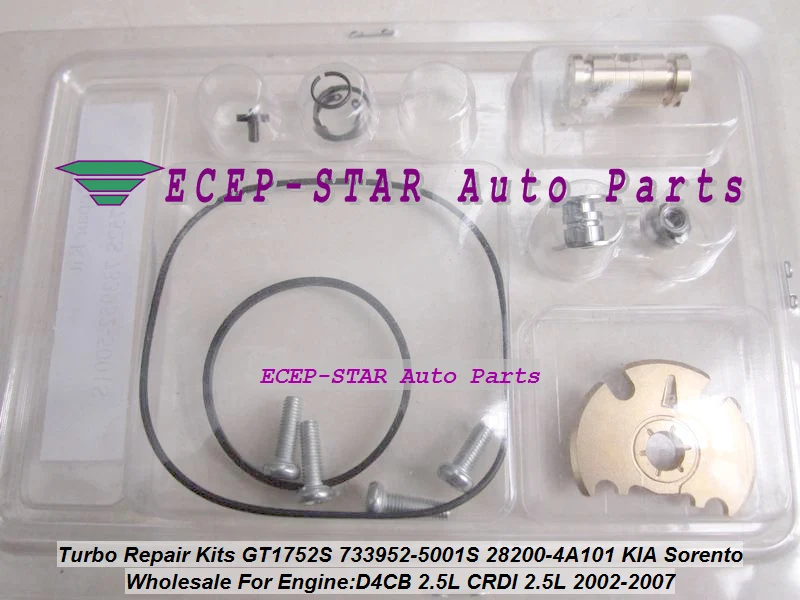 Free Ship Turbo Repair Kit rebuild kits GT1752S 733952-5001S 733952-0001 28200-4A101 733952 For KIA SORENTO 02-07 D4CB 2.5L CRDI