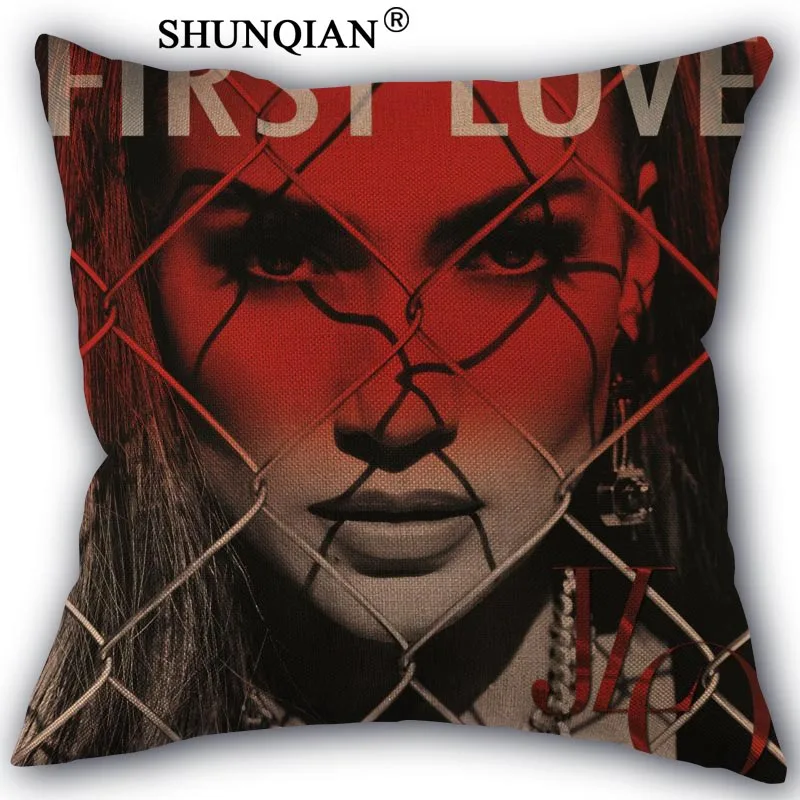 Custom jennifer lopez pillowcase Custom Cotton Linen Throw Pillow Cover Pillowcase Customize 45x45cm one side