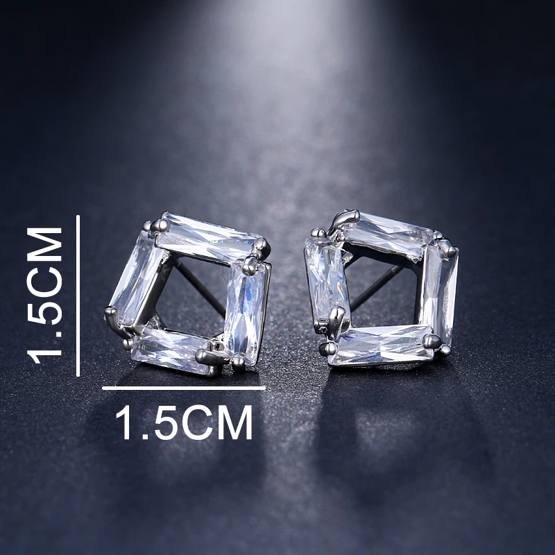 EMMAYA Brincos Fashion Unique Design Silver Color Cute Stud Earrings for Women