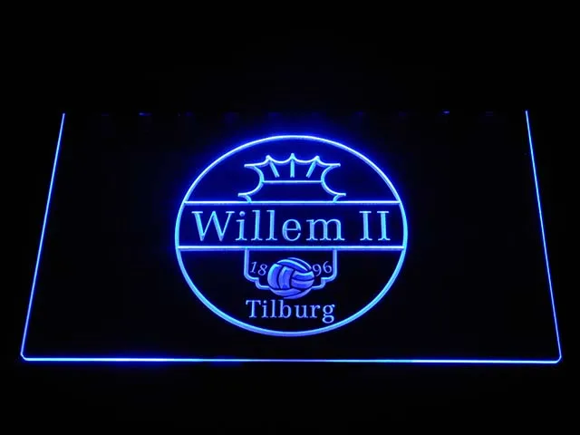 b1018 Willem II Tilburg Eredivisie Football LED Neon Light Signs