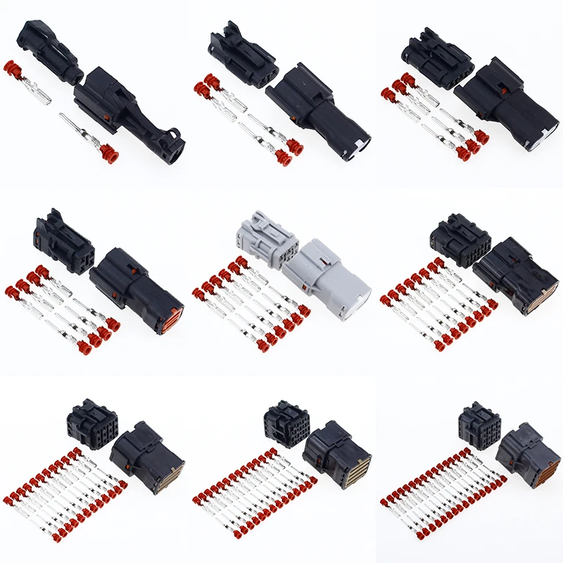 1 sets 1/2/3/4/6/8/12/14/16 Pin Way Waterproof Wire Connector Plug Car Auto Sealed Electrical Set Car Truck connect