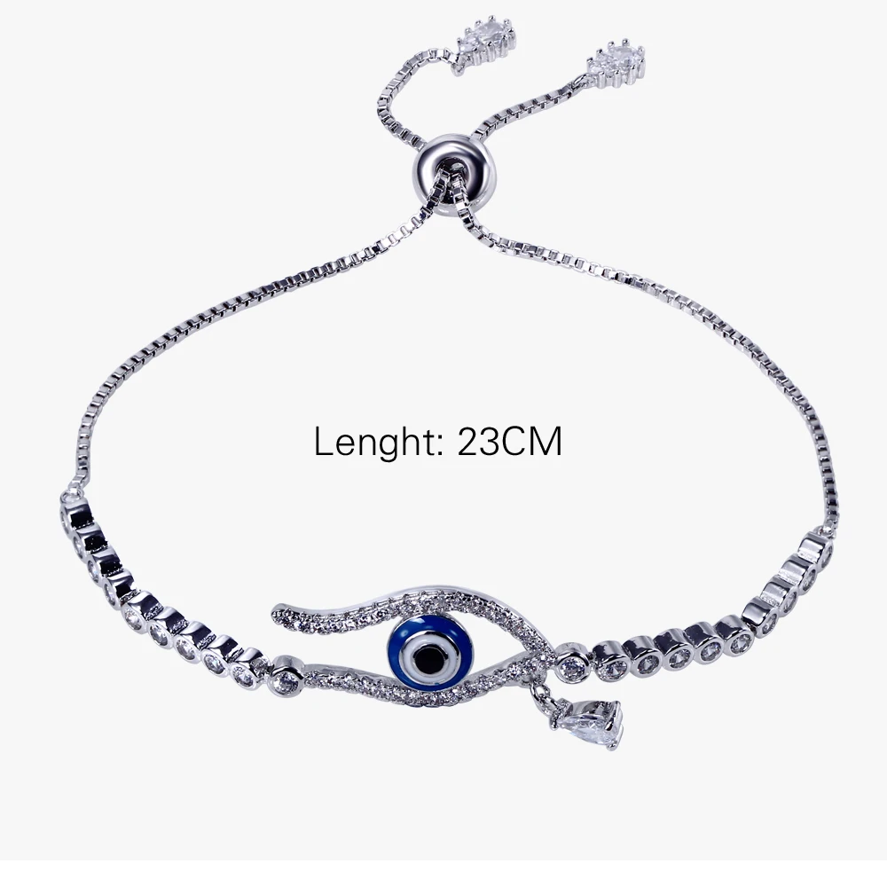 YLMyself Adjustable Bracelet For Women, White & Gold Color Zirconia Jewelry, Free Length Fits All, Elegant Elegant Design Gift