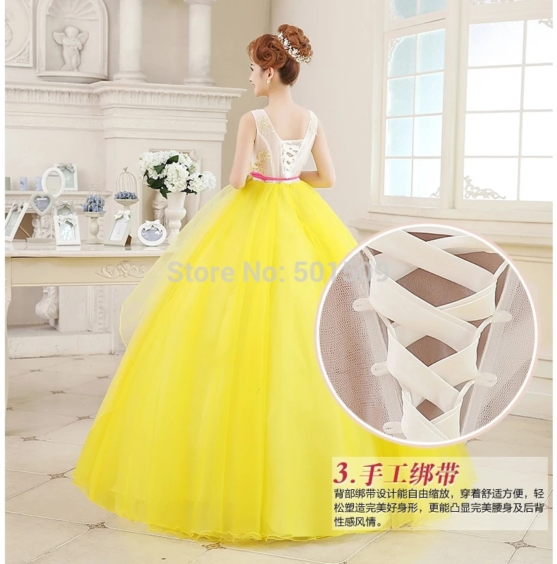 Vàng/tím xù beading hoa Thời Trung Cổ váy Renaissance gown hoàng gia dress Victoria ăn mặc/công chúa cosplay Belle Bóng