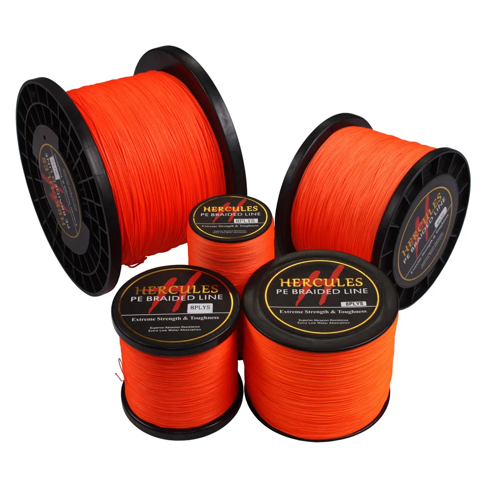 Hercules 8 Strands 1000M PE Braided Fishing Line tresse peche Saltwater Fishing Weave Superior Extreme Super Strong 10LB-300LB