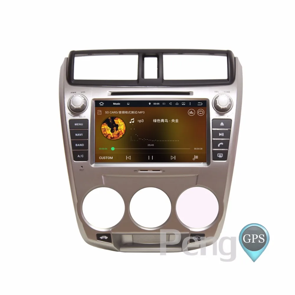 Octa Core 2 Din Stereo Android 8.0 Car Radio for Honda City 2008-2014 1.8L and 1.5L GPS Navigation CD DVD Player FM