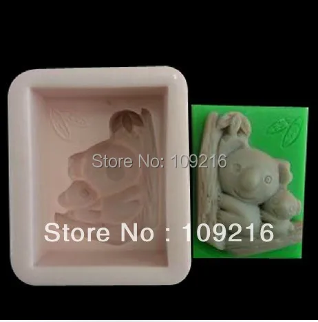 wholesale!!!1pcs Parent-Child Koalas (R0039) Silicone Handmade Soap Mold Crafts DIY Mold