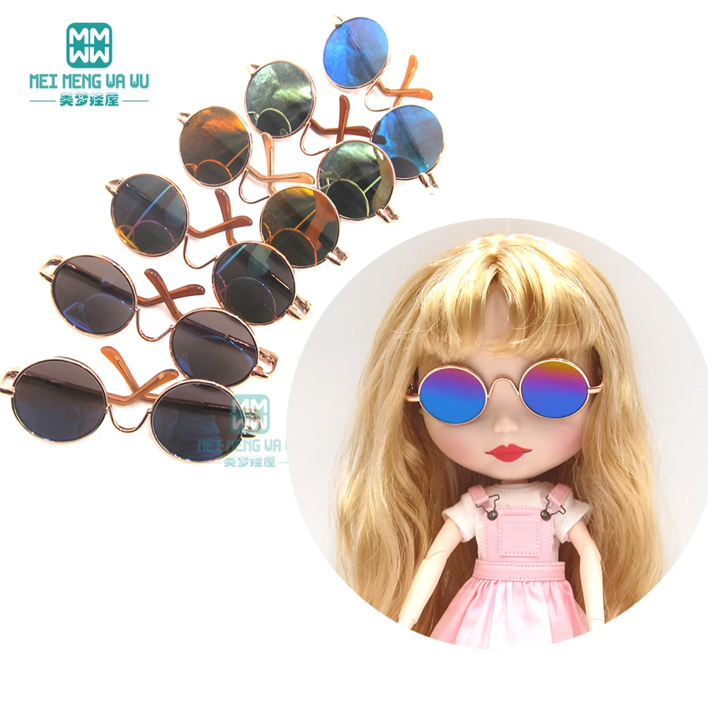 1/6 blyth doll accessories Fashion sun sunglasses blue, yellow, green for 30cm Azone Blyth doll