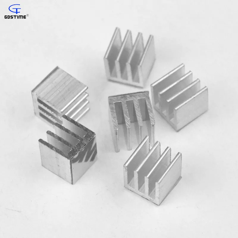 

Gdstime 200pcs Aluminum Heatsink Heat sink Cooling Cooler 10mm x 10mm x 10mm VGA RAM Heatsinks