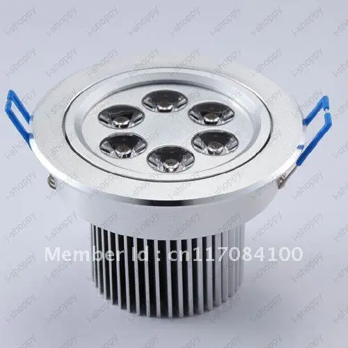 6W High power 6 LED Recessed Ceiling Down Cabinet Light Fixture Downlight Spotlight Bulb Lamp Warm/Pure White