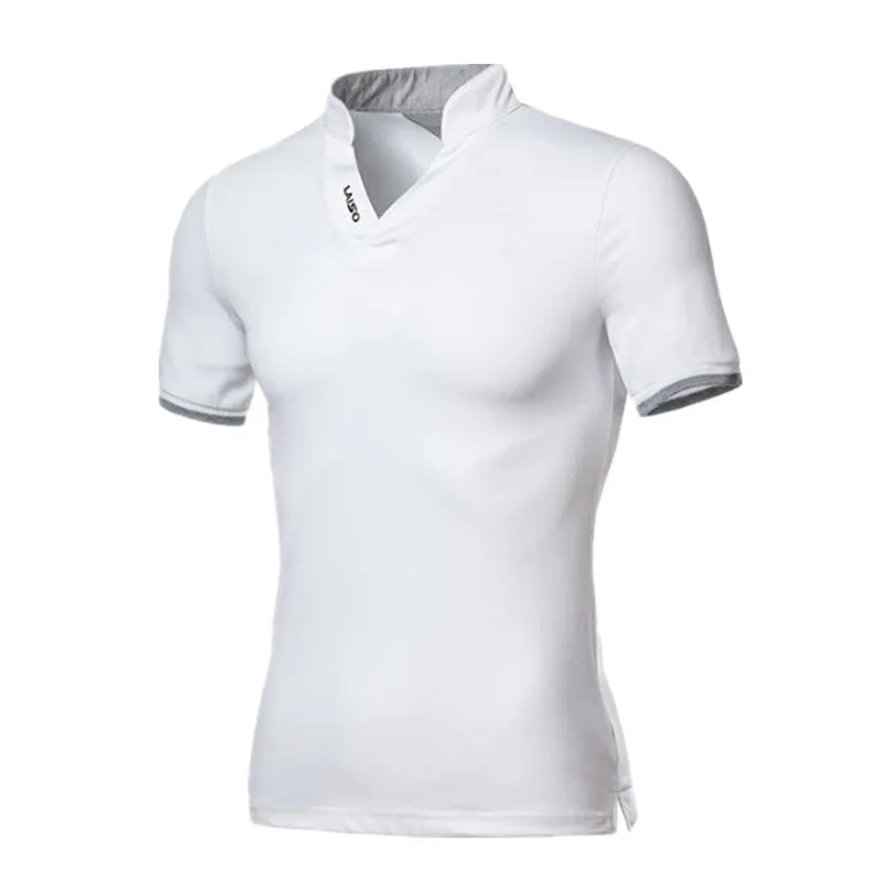 2023 Summer New Arrival Stand Collar Polo Shirt Men Short Sleeve Casual Slim Fit Mens Polo Homme Cotton Mens Polos Drop Shipping