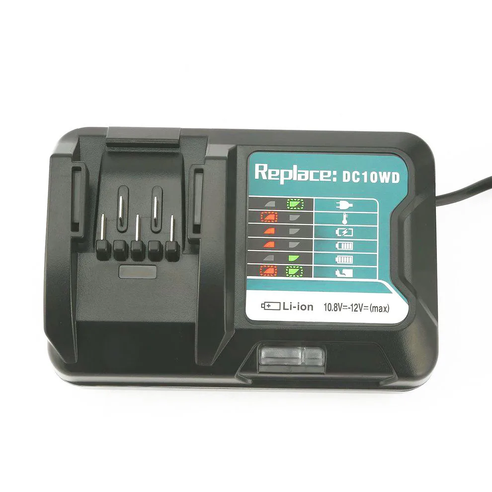 DC10WD Charger Pengganti untuk MAKITA Baterai 10.8V 12V BL1016 BL1040B BL1015B BL1020B BL10DC10SA CL107FDWY CL107DWM AC100-260V