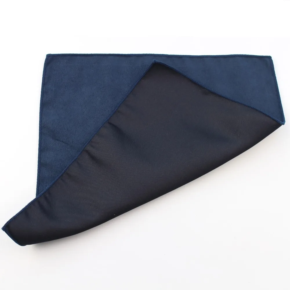 Two-Sided Solid Micro Suede Pocket Square for Men, Soft and Stylish