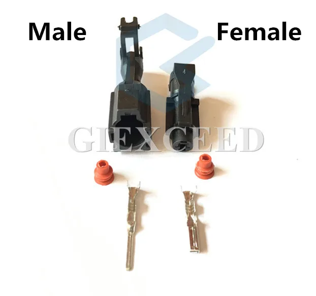 2 Sets 1 Pin AC Assembly KET MG640280 MG610278 SWP Style Automotive Connector Waterproof Female Male Socket