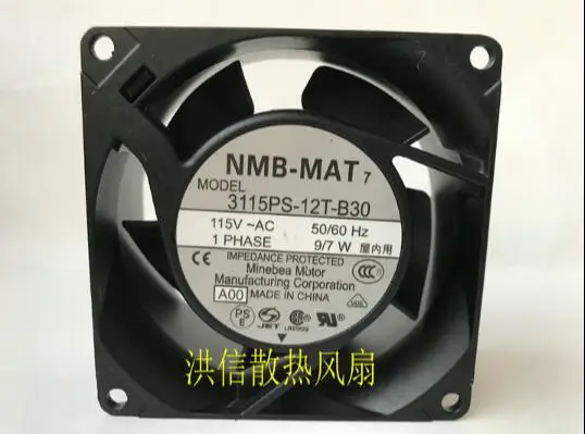 

Original NMB-MAT 3115PS-12T-B30 115V-AC 50 / 60HZ 9 / 7W High temperature Fan