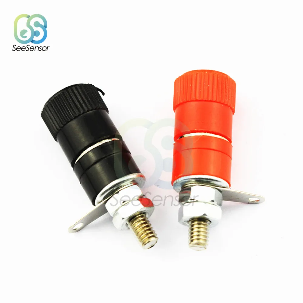 5 Pasang 10 Buah JS-910B 4Mm Soket Jack Colokan Pisang Colokan Ikat Betina untuk Sambungan Terminal Audio Speaker