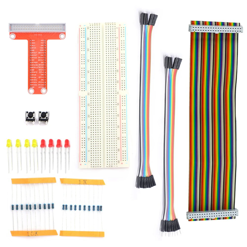 Rasberry Pi 2 Kit 40pin GPIO Cable / 40pin GPIO Extension Board / 830 Points Breadboard for Raspberry Learning Suit