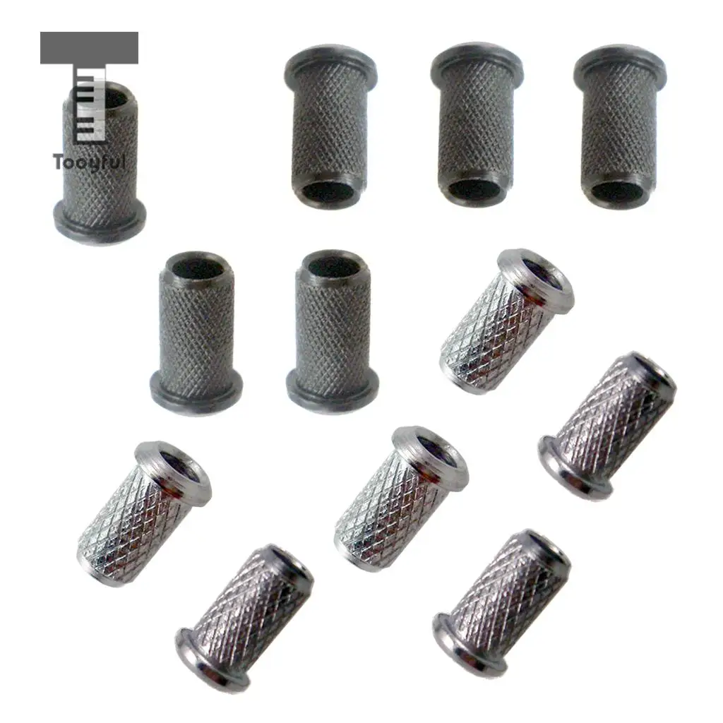 Tooyful 6pcs/set Guitar String Thru Body Ferrules Bushing Set for Electric Guitar Parts Accessories