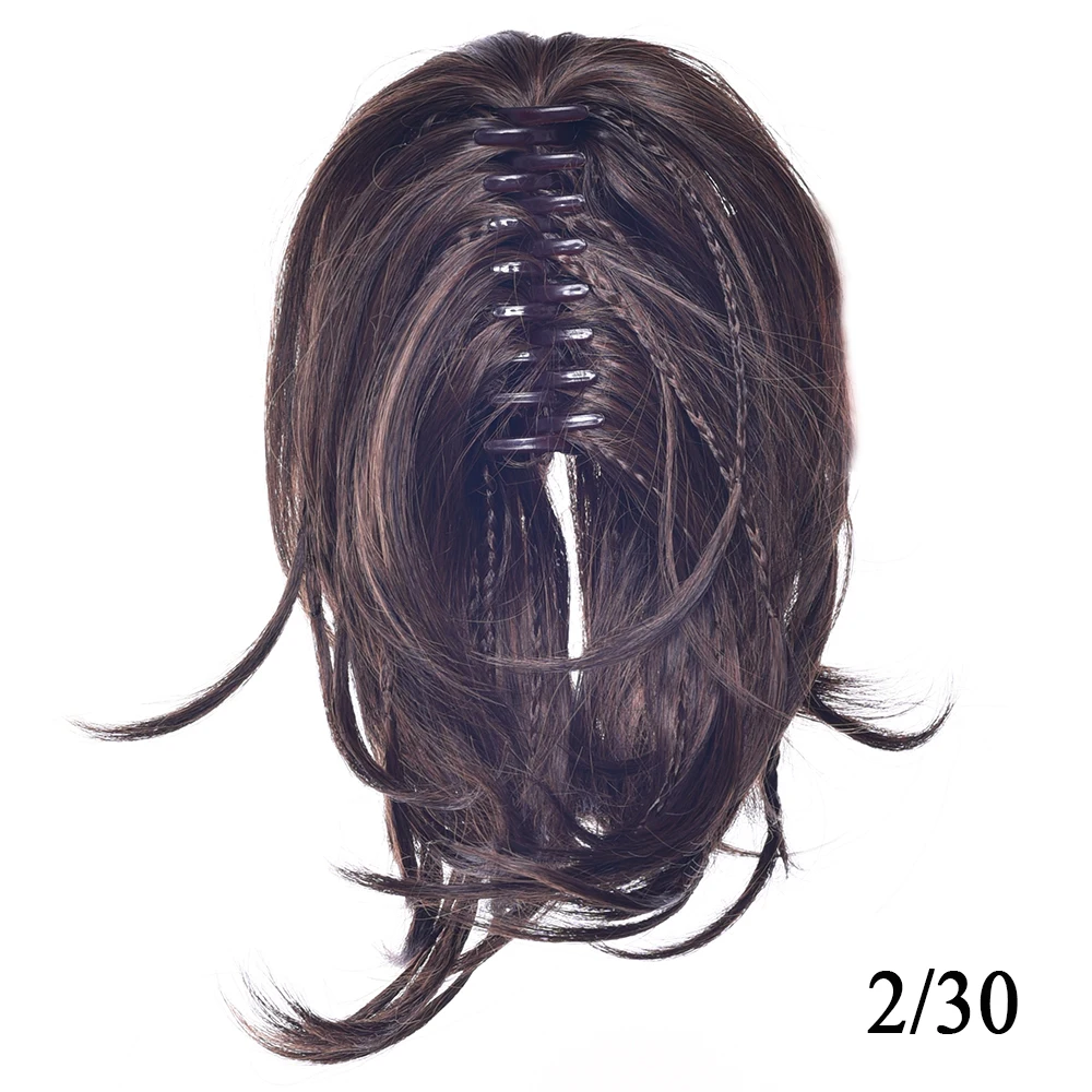 Soowee Women\'s Hairpiece Synthetic Hair Blonde Black Brown Clip In Hair Extensions Curly Little Pony Tail Claw Ponytail