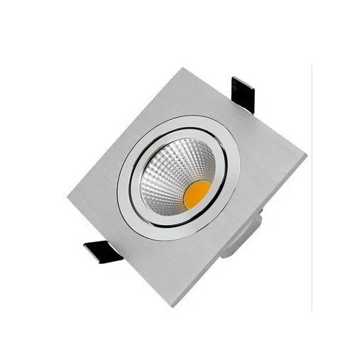 6pcs/lot 3W 330lm ,110v 220v COB led Square dimmable LED Downlight pure/ warm white 2700k