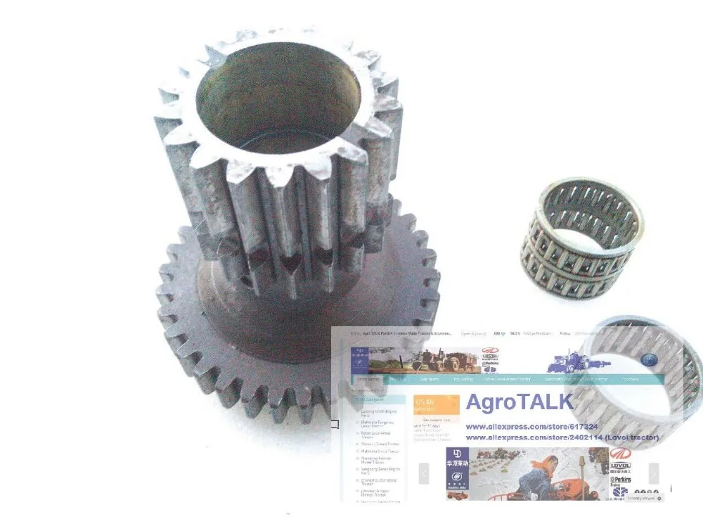 sub shifting twin-gear  with need bearing for KM454 554 tractor, parts number:  450.37.111