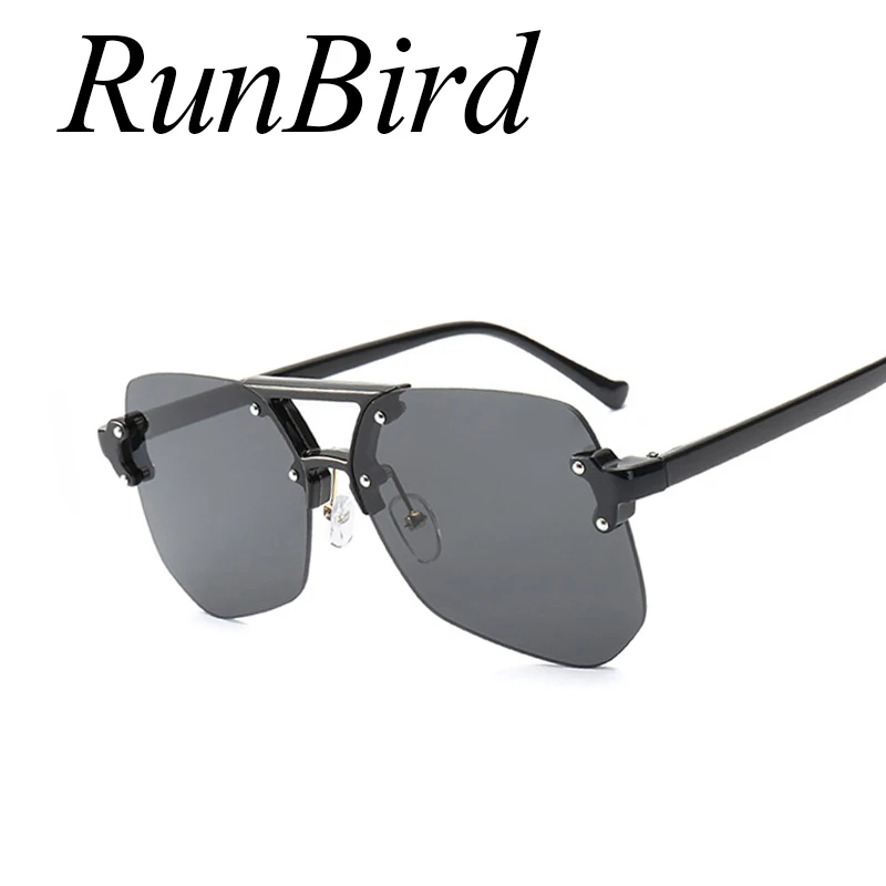 RunBird 2019 New 7 Colors Women Sunglasses Unique Oversize Shield UV400 Gradient Vintage Eyeglasses Frames for Women Men 751R