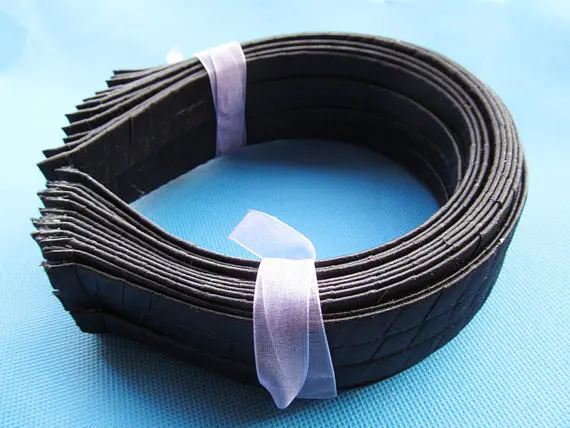 10pcs 7mm Wide Black Ribbon Wrapped Headband/Hairband Charm Finding,Hair Accessory,DIY Accessory Jewellry Making