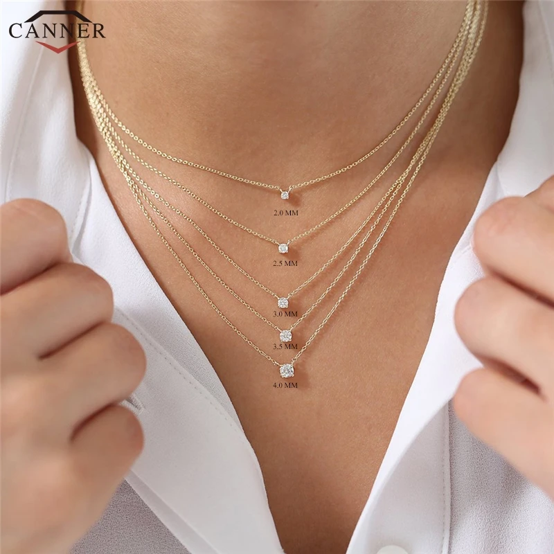 Inmaker 925 Sterling Zilveren Ketting Vrouwen Zirconia Ketting Sieraden Cz Crystal Choker Ketting Goud Kleur Collier H40