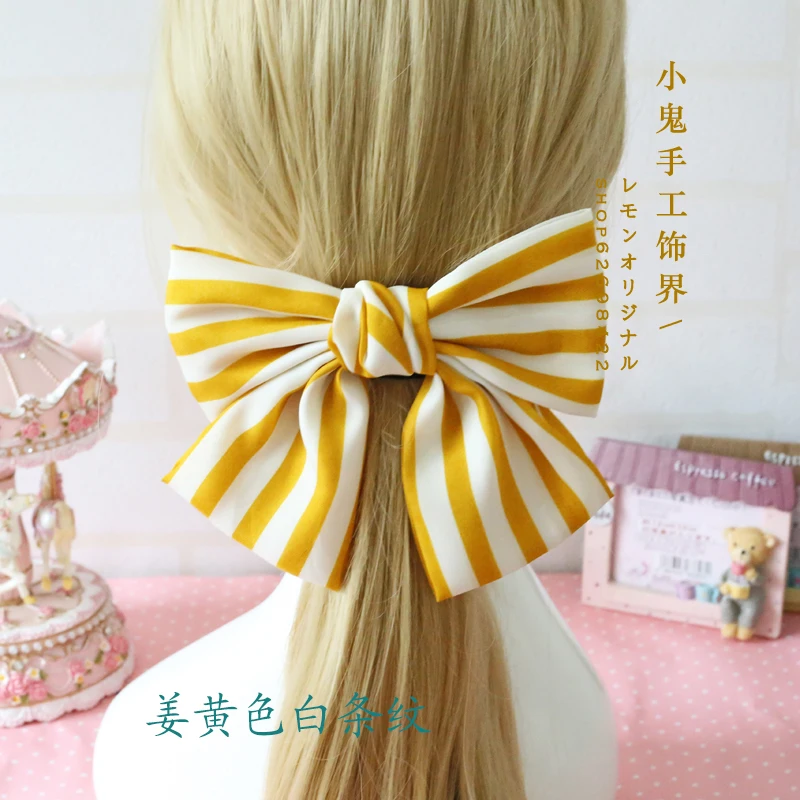 Big bow hairpin spring clip head hair accessories multi-layer chiffon big bow hairpin hairpin hairpin Korea hairpin