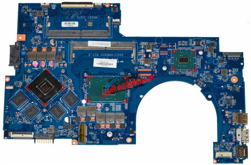 Original FOR HP 17-AB Laptop Motherboard 960M/4GB WITH i5-6300HQ 2.3GHz CPU 857390-601 DAG37AMB8D0 fully tested