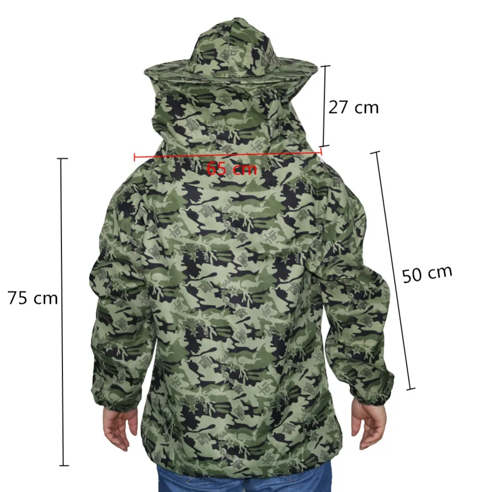 Camouflage Beekeeping clothing Breathable Apiculture Anti-bee Clothing Farm Protect Beekeeper Beekeeping suit 1 Pc