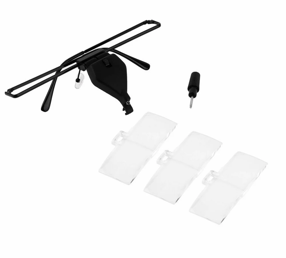 LED Light Magnifying Glasses Hands Free Magnifier Portable Tools For Reading Book Newspaper Drawing Handicraft Tailoring