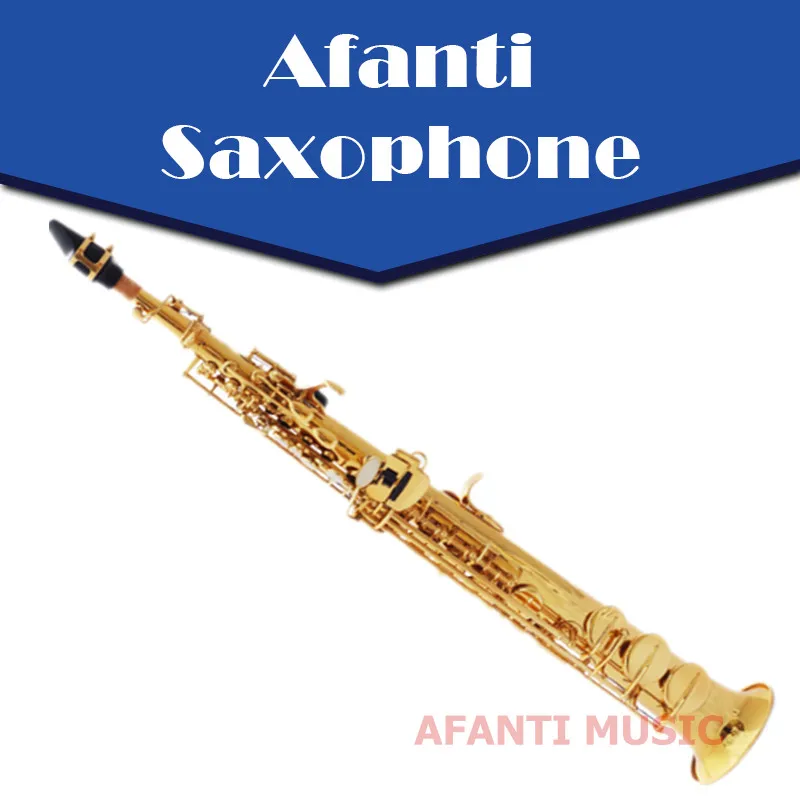 

Afanti Music Bb tone / Brass body / Gold finish Soprano Saxophone (ASE-400)