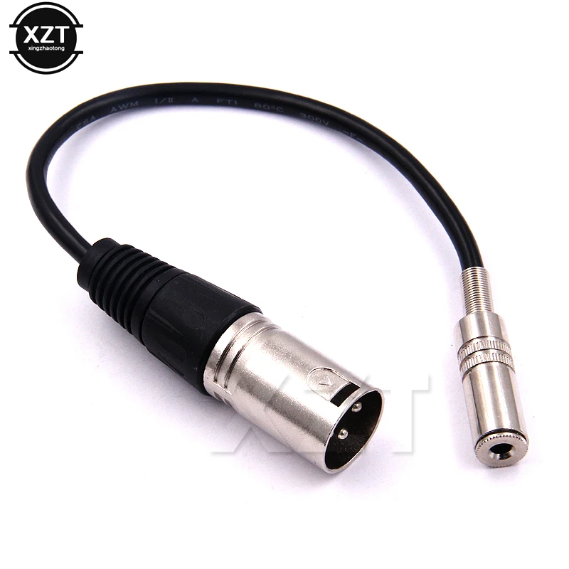 1 pcs Blue 3.5 XLR Audio cable 3.5mm Female XLR Male Audio Line 3P XLR CANNON 3pin AUX Line Wire Cord Converter