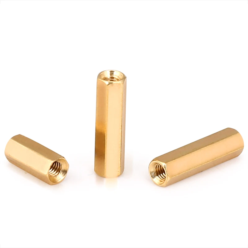 50pcs/lot M3 Hex Long Screw M3 Female Hexagonal Brass PCB Standoffs Spacers Screw M3*4/5/6/8/9/10/11/12/13/14/15/16/18/20mm