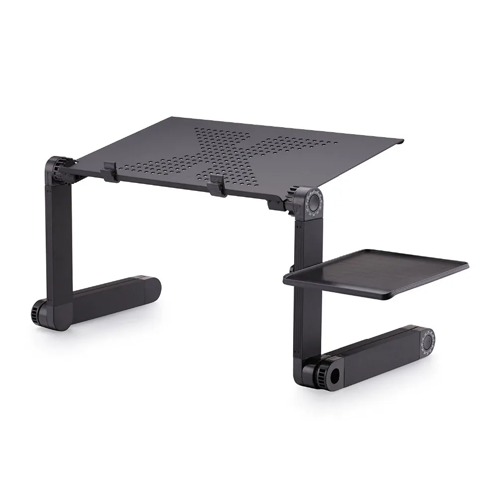 Scrivania portatile regolabile in alluminio per Laptop letto ergonomico per TV vassoio per Laptop supporto da tavolo per PC supporto da tavolo per