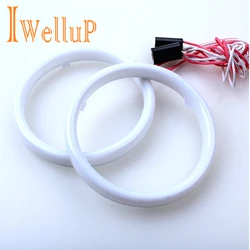 2 Pcs Car Angel Eyes Auto Halo Rings COB 60mm 70mm 80mm 90mm100mm 110mm 120mm Angel Eye Car Headlight Motorcycle White 12V Led