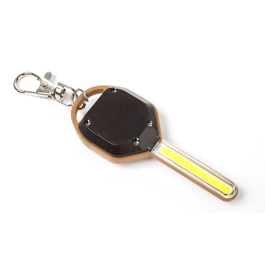 Đèn Rọi Ray COB Ánh Sáng Hình Chìa Khóa Đèn Pin Mini Ngoài Trời Di Động Khẩn Cấp Đèn Móc Khóa Nhựa ABS Chiếu Sáng Đèn Pin CR2032 750 Lumens