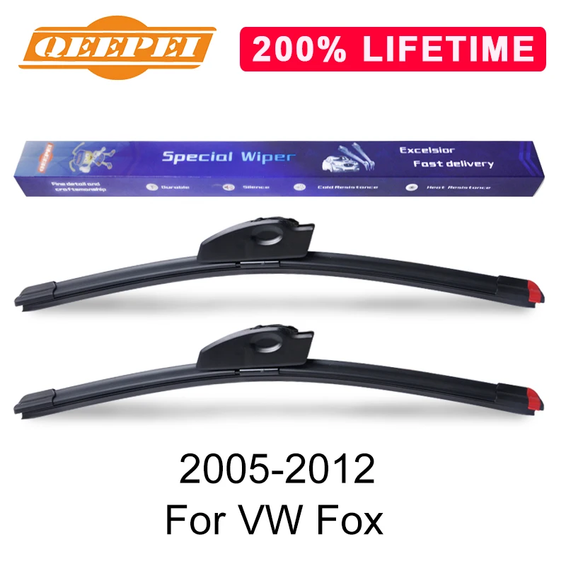 

QEEPEI Replace Wiper Blade For VW Fox 2005-2012 Silicone Rubber Windshield Windscreen Wiper Auto Car Accessories