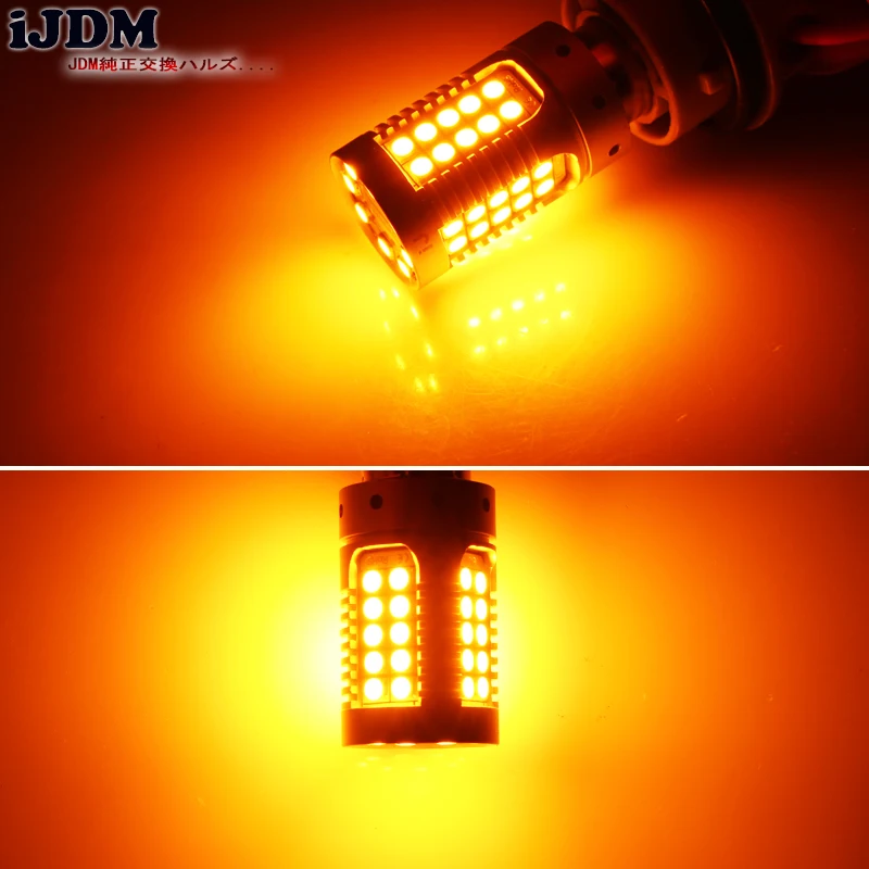 IJDM P21W PY21W LED Canbus BA15S BAU15S 19W 1156 자동차 led 빛 3030 SMD 앰버 화이트 레드 DRL 자동 브레이크 조명 방향 지시등 전구