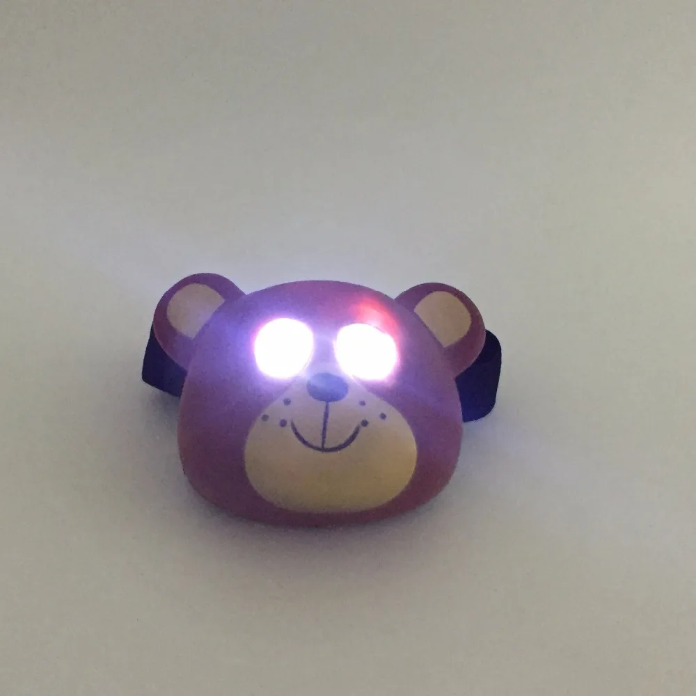 Child outdoor LED headlight AAA Battery animal shape cute headlamp Flashlight on head for boy girl Camping Kids creative gift