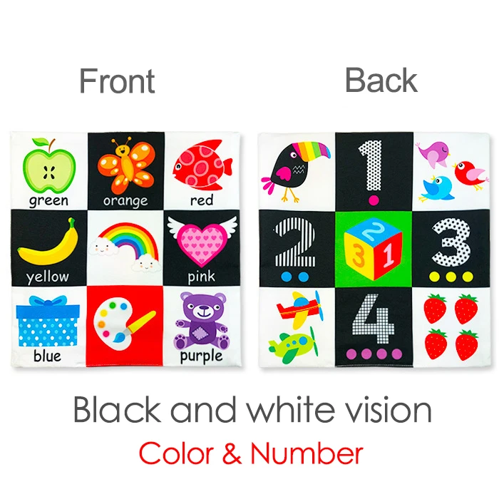 Baby Toys 0 12 Months Black and White Cloth Book Toys for Newborn Infants Educational Baby Boy Toys Brinquedos Para Bebe Oyuncak