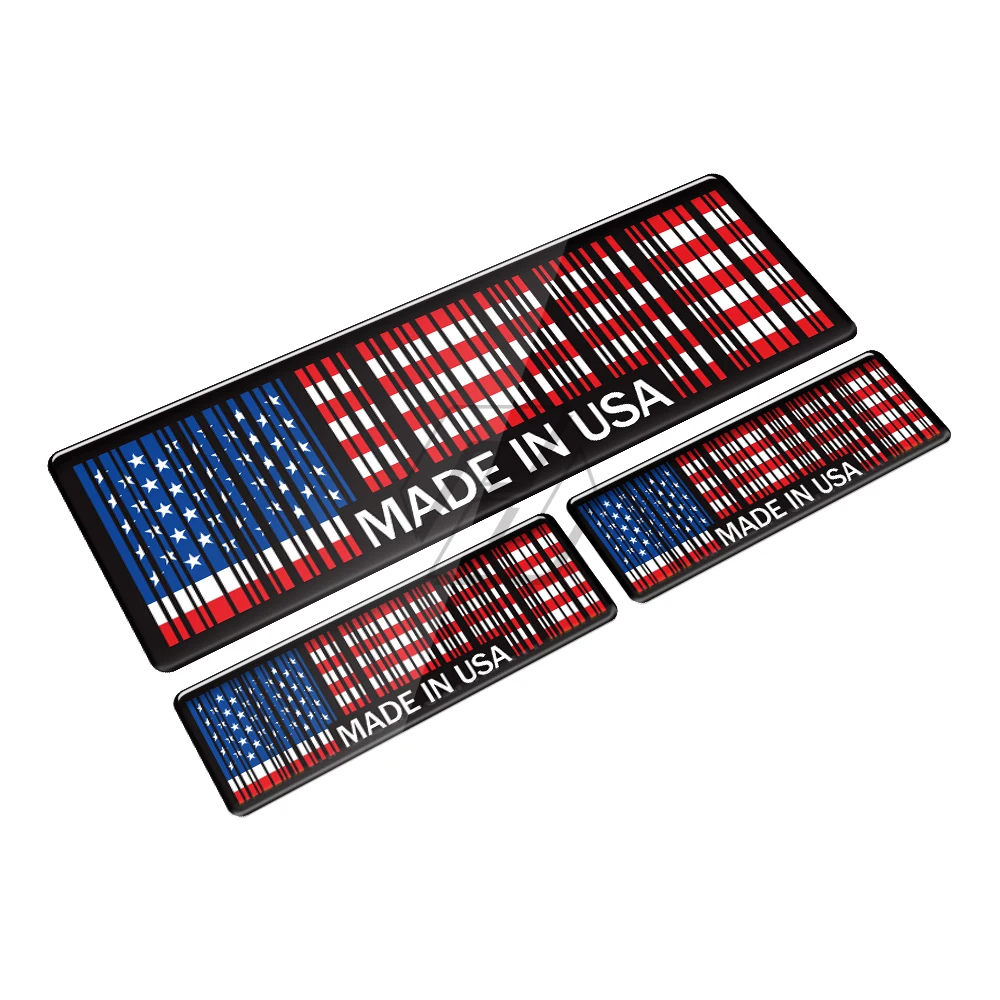 3D Bar Code Sticker Made In France UK USA Germany Motorcycle Tank Pad Decal Case for  BMW Aprilia Ducati Benelli MV