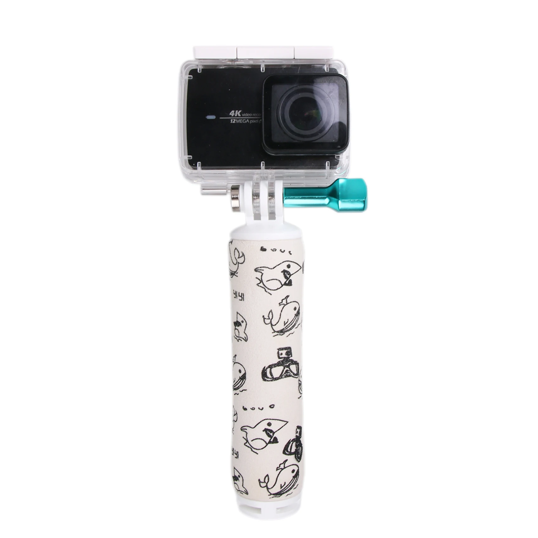 Gốc Bobber Nổi Không Thấm Nước Thanh Cầm Tay Stick Monopod Hand Grip Đối Với XiaoYi II Hành Động Máy Ảnh Accessoies