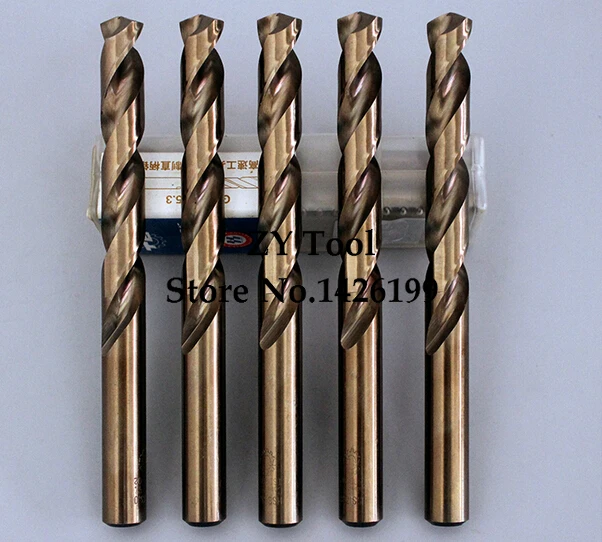 5 PCS 7.0mm ~ 13mm HSS CO M35 Contendo Cobalto Torção Brocas Para Aço Inoxidável (7/7. 5/8/8.5/9/10/10.5/11/11.5/12/12.5/13mm)