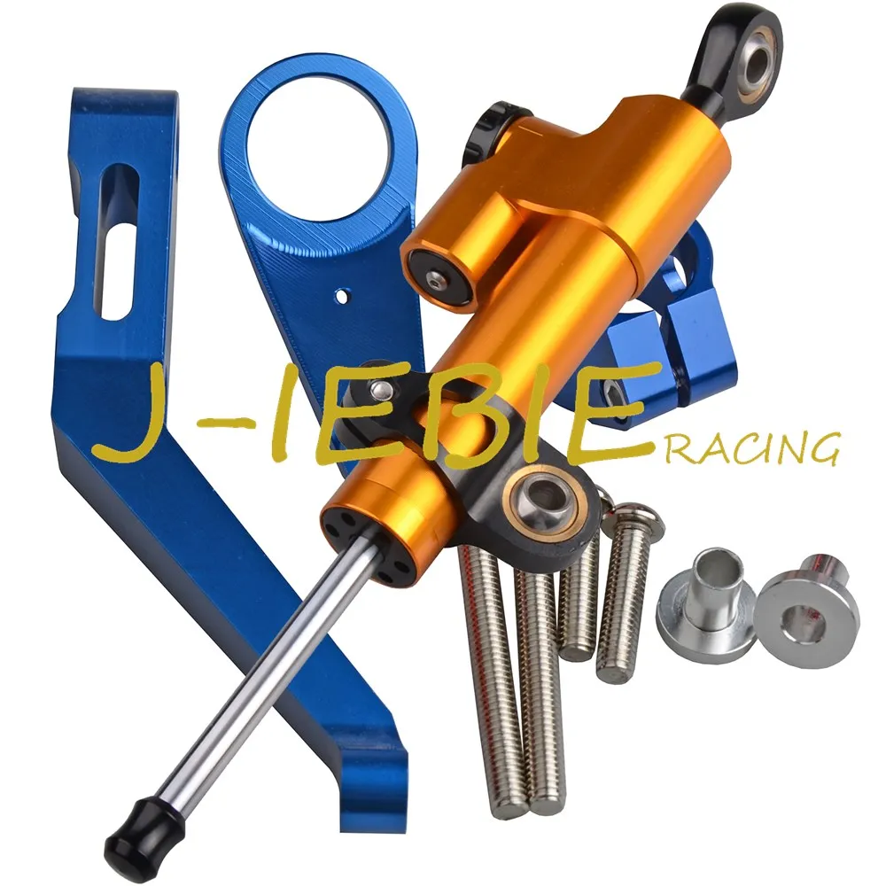 

CNC Steering Damper Stabilizer and Blue Bracket Mounting For CBR954RR CBR954 CBR 954 RR 2002-2003