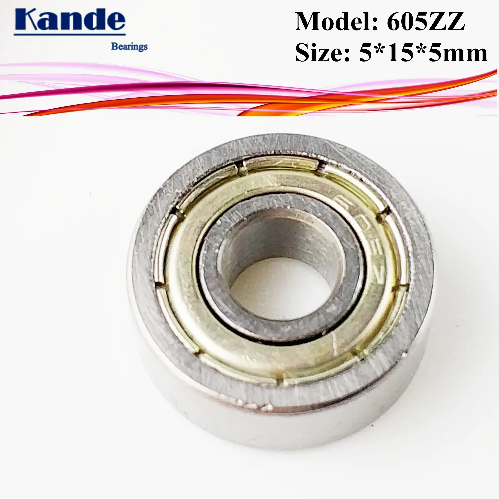 Kande Bearings 605 10pcs ABEC-1 ABEC-3 ABEC-5 P5 605ZZ 605 ZZ  Miniature Deep Groove Ball Bearing 5x14x5mm For RC crawler Parts