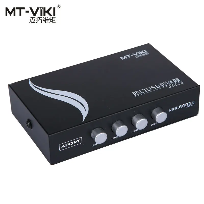 MT-Viki 4 Port USB 2.0 Selector Switch  for 4 PC Share 1 USB Device Like Printer Flash Driver Mouse Keyboard 1A4B-CF